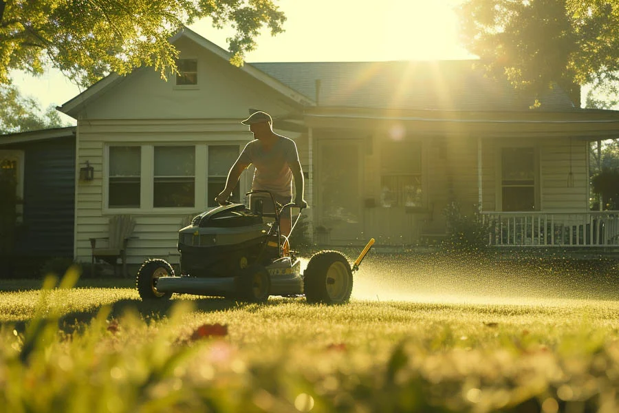 electric powered lawn mower