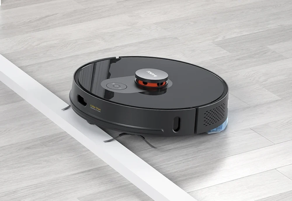 robot vacuum cleaner on carpet