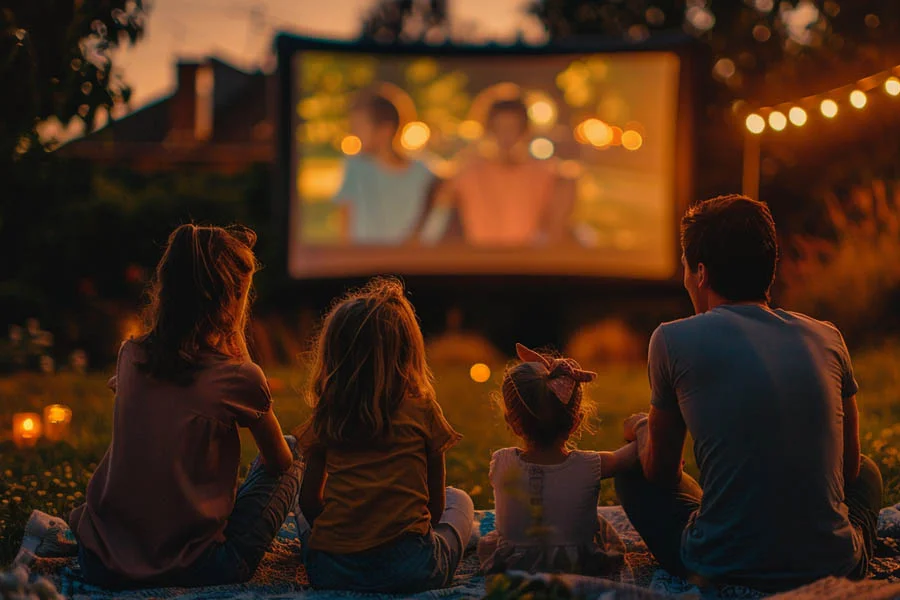 home theater projector and screen