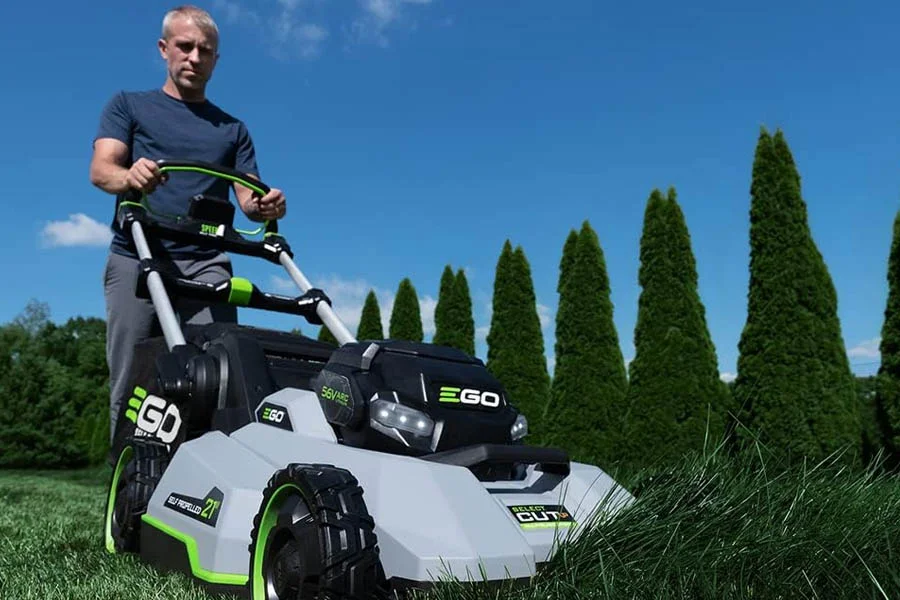 battery operated push lawn mowers